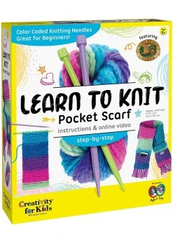 Creativity For Kids Learn To Knit - Pocket Scarf