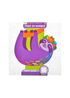 Ooly Colorific Canvas Paint By Number - Happy Sloth