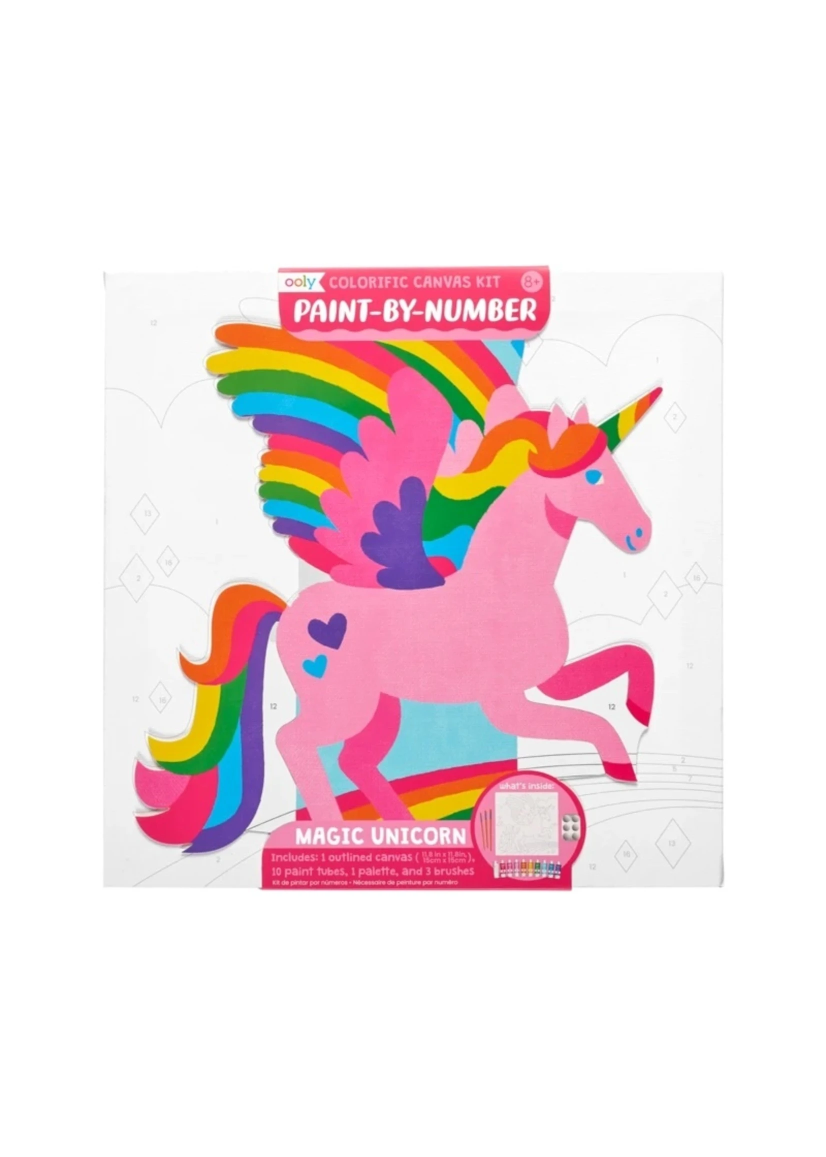 Ooly Colorific Canvas Paint By Number - Magic Unicorn