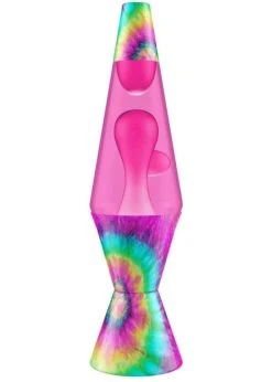 SCHYLLING 14.5" Lava Lamp - Tie Dye Pink Spiral