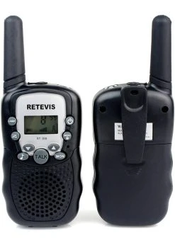 US Toy Kids Walkie Talkies With Flashlight - Black