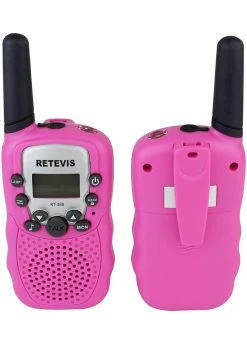 US Toy Kids Walkie Talkies With Flashlight - Pink