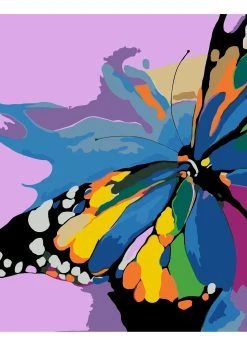 Wise Elk Artwille - Bright Butterfly DIY Paint By Numbers