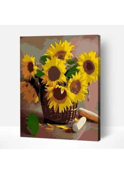 Wise Elk Artwille - Sunflowers (Wicker Basket) DIY Paint By Numbers